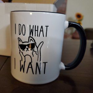 I do what I want cat mug